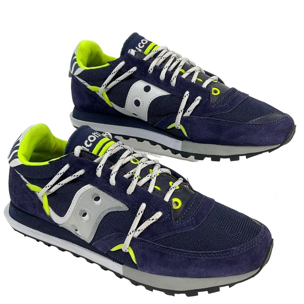 Saucony Shoes Mens Sz 8.5 Womens Sz 10 Purple White Jazz DST Running Worn Once